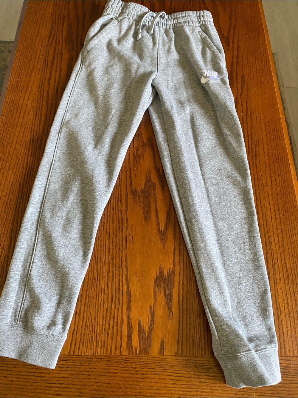 Nike Kids Light Gray Slim Fleece Joggers